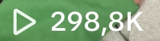 Screenshot data: 298,8 duizend views op Instagram