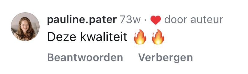 Review: deze kwaliteit *vuur-emoticon*