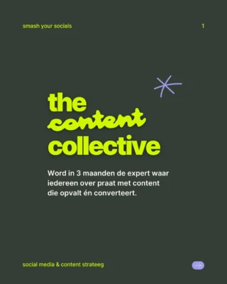 Wil je meer verdienen aan je content?

Meer mensen raken met je berichten?

Wil je groeien in bekendheid en volgers? 

💥 Welkom bij The Content Collective.

Het groepsprogramma waarin ik je in 3 maanden leer hoe je opvalt in de markt met unieke en converterende content.

We beginnen volgende week. Ben je erbij?

Plan nu je call om erachter te komen wat jij kunt doen om meer uit je content te halen.

➡️ Reageer met “BELLETJE”

PS. Als je nu je call boekt krijg je een cadeautje twv €199 als je instapt 🎁